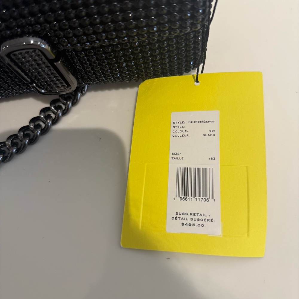 NWT Marc Jacobs mini J Marc shoulder bag black rhinestones - Picture 4 of 5